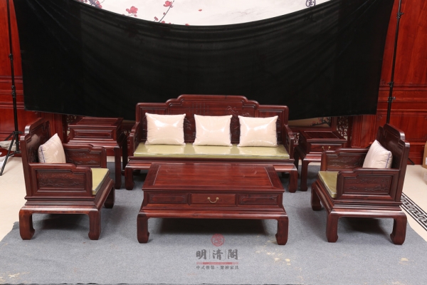 紫檀-國色天香6件套沙發(fā)